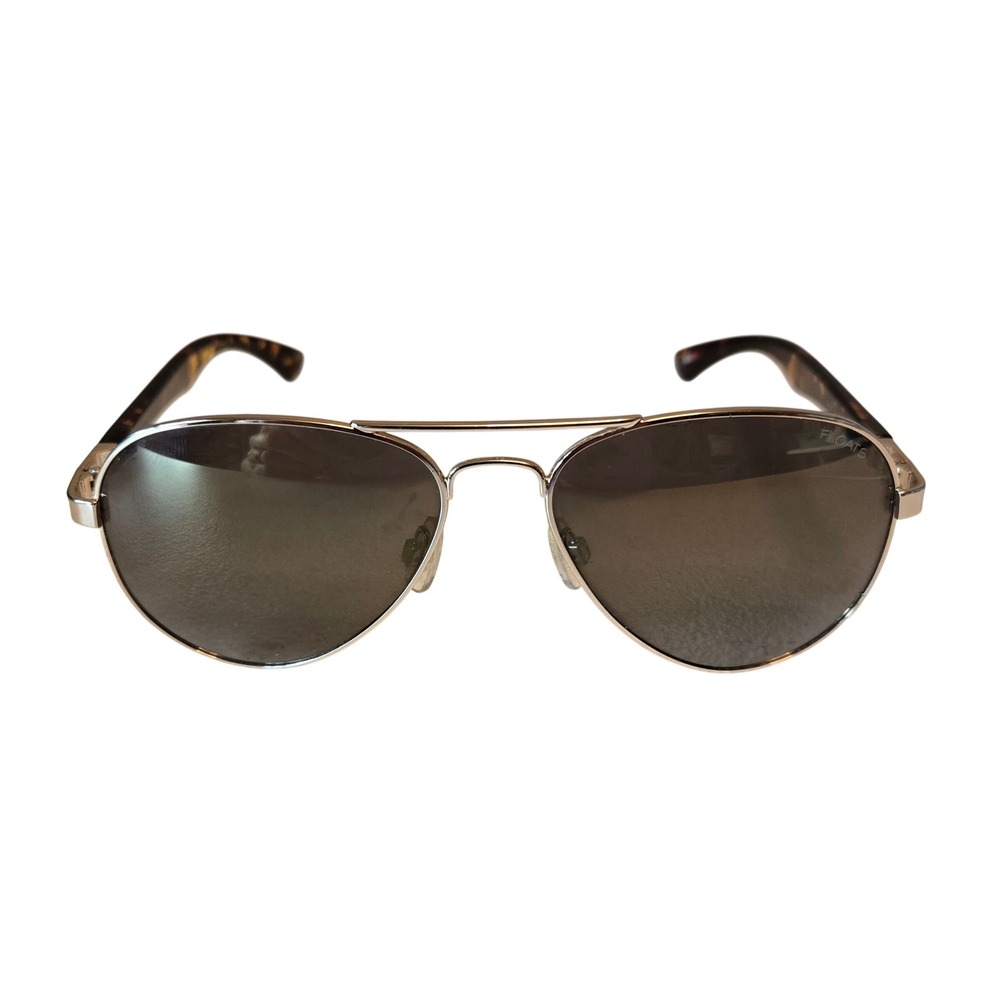 Floats Italian Design‎ Polarized Sunglasses Aviator Silver Tortoise Shell F4167